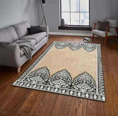 Multitex Gold Polyester Carpet(150 cm,  X 60 cm, Rectangle)