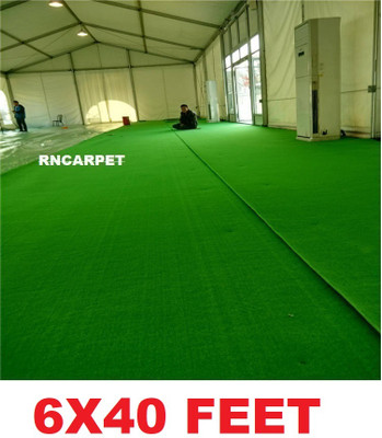 RNCARPET 180 cm  X 1200 cm Nylon Carpet(Rectangle, Green)