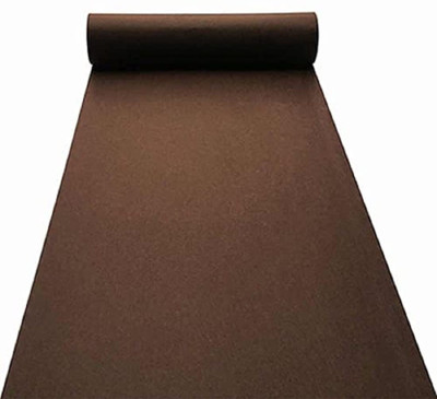 Shanno Collection Brown Nylon Carpet(122 cm,  X 457 cm, Rectangle)