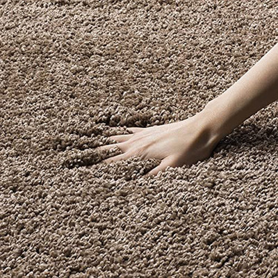 Acarpet Beige Polyester Carpet(4 ft,  X 6 ft, Rectangle)