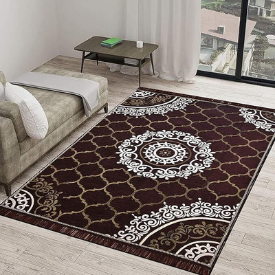 RADECOR Brown Chenille Carpet(152 cm,  X 213 cm, Rectangle)