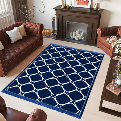 AF 155 cm  X 214 cm Chenille Area Rug(Rectangle, Blue)