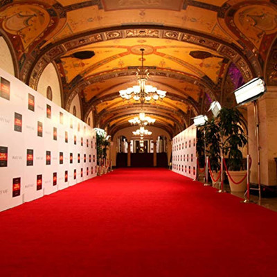 Acarpet Red Synthetic Carpet(5 ft,  X 10 ft, Rectangle)