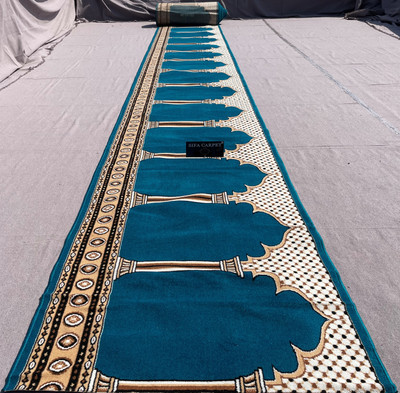 TAHNOORCARPET Blue Acrylic Carpet(120 cm,  X 1500 cm, Rectangle)