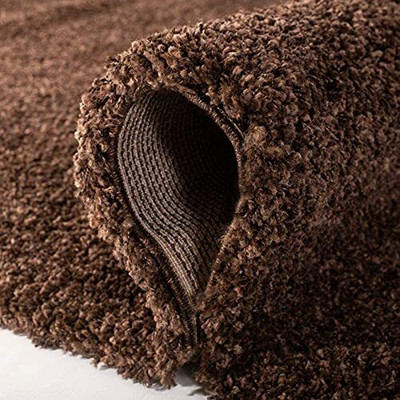 HR CARPET Brown Polyester Carpet(5 ft.,  X 5 ft., Square)