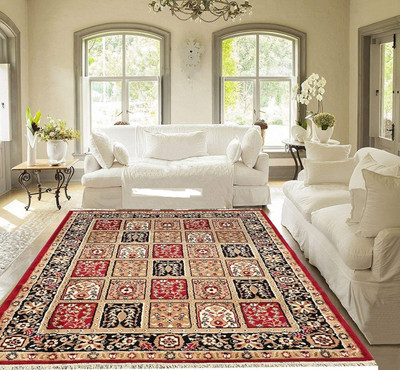 HANIFA CARPET HUB Red Acrylic Carpet(152 cm,  X 213 cm, Rectangle)