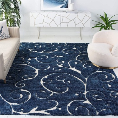 GCarpet Blue Silk Carpet(90 cm,  X 150 cm, Rectangle)