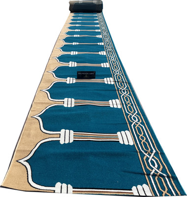 Shag Weaving Carpet 120 cm  X 600 cm Acrylic Carpet(Rectangle, Blue)