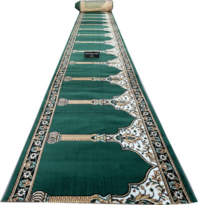Shag Weaving Carpet 120 cm  X 300 cm Acrylic Carpet(Rectangle, Light Green, Beige)