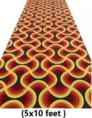 AfCarpets Gold, Red, Black Synthetic Carpet(152 cm,  X 304 cm, Rectangle)