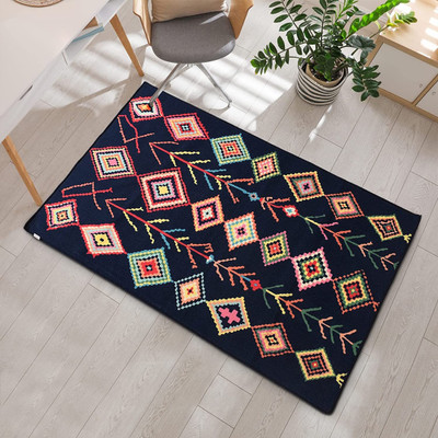 Urban Space Multicolor Nylon Carpet(4 ft,  X 6 ft, Rectangle)