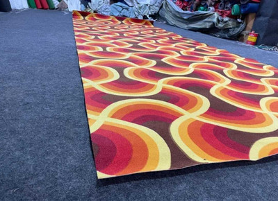 Samjeeda Handloom carpets Grey Synthetic Carpet(150 cm,  X 4500 cm, Rectangle)