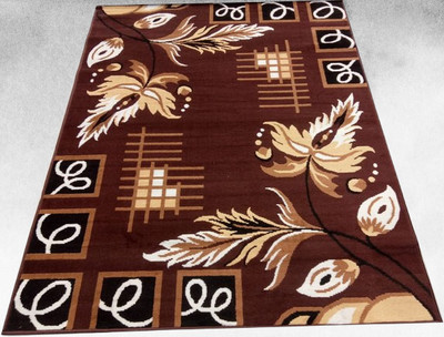 GHCARPETS Brown Acrylic Carpet(180 cm,  X 240 cm, Rectangle)