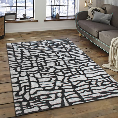 Multitex Black Polyester Carpet(150 cm,  X 60 cm, Rectangle)