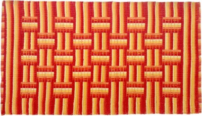 RADRUGS Red Cotton Dhurrie(60 cm,  X 260 cm, Rectangle)