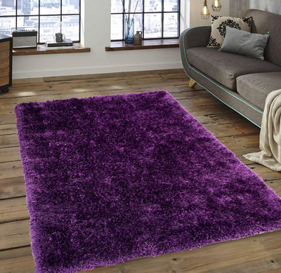 HR CARPET Purple Polyester Area Rug(3 ft.,  X 5 ft., Rectangle)