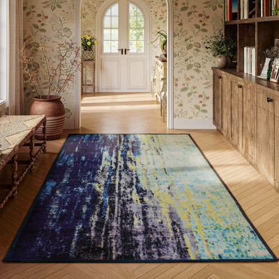 STATUS Multicolor Polyester Carpet(4 ft,  X 6 ft, Rectangle)