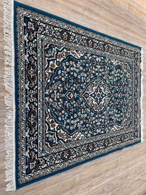 TAHNOORCARPET 150 cm  X 210 cm Acrylic Carpet(Rectangle, Blue)
