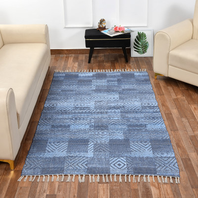 HOMADORN Multicolor Polyester Dhurrie(4 ft,  X 6 ft, Rectangle)