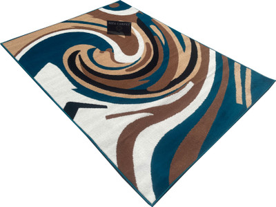 Acarpet Blue, Multicolor Silk Carpet(6 ft,  X 8 ft, Rectangle)