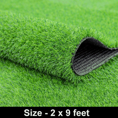 F2L Green Polypropylene Carpet(2 ft,  X 9 ft, Rectangle)