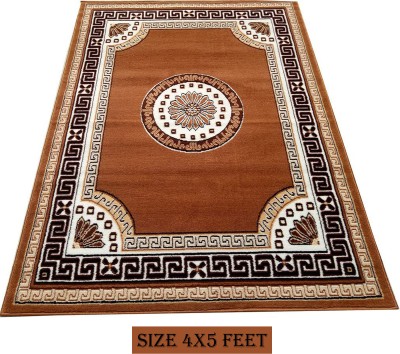 SABIRA Gold Acrylic Carpet(121 cm,  X 152 cm, Rectangle)