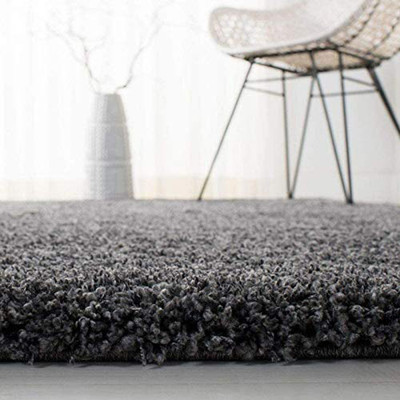 Acarpet Grey Polyester Carpet(6 ft,  X 9 ft, Rectangle)