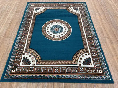 ato Light Blue Acrylic Carpet(120 cm,  X 150 cm, Rectangle)