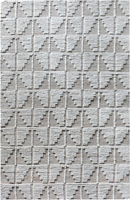 The Rug Republic White Jute, Wool Area Rug(4 ft,  X 6 ft, Rectangle)