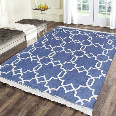 AF 5 cm  X 6 cm Cotton Runner(Rectangle, Blue)