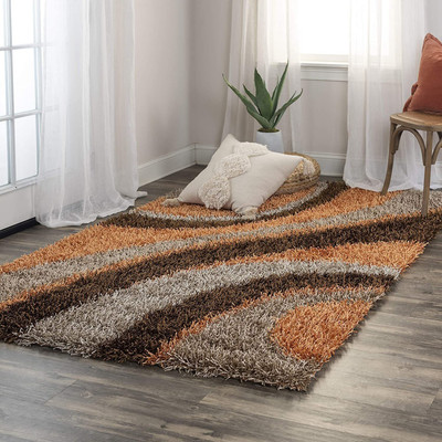 RM Handloom Multicolor, Orange Polyester Carpet(4 ft,  X 2 ft, Rectangle)