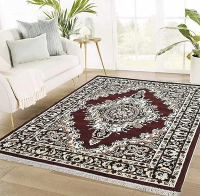 Samjeeda Handloom carpets 150 cm  X 200 cm Acrylic Carpet(Rectangle, Brown)