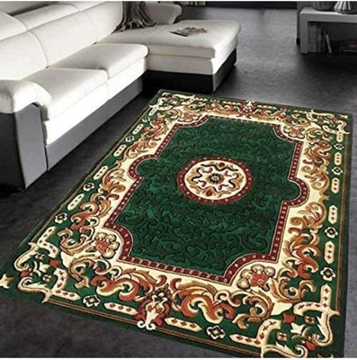 IP FASHION 150 cm  X 200 cm Polyester Carpet(Rectangle, Green)