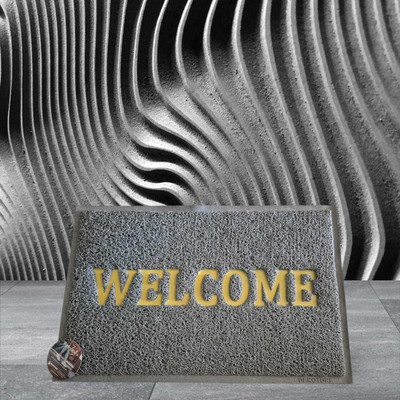 PMRSENTERPRISES Grey Rubber Carpet(40 cm,  X 60 cm, Rectangle)