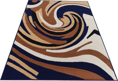 BhCarpet Blue Acrylic Carpet(4 ft,  X 5 ft, Rectangle)