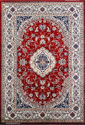 Ra handloom carpet Red Silk Carpet(5 ft,  X 7 ft, Rectangle)