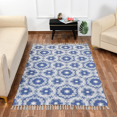 HOMADORN Multicolor Polyester Dhurrie(4 ft,  X 6 ft, Rectangle)