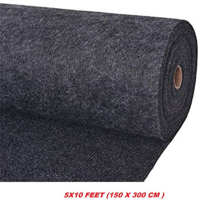 AyanCarpets Grey, Black Nylon Carpet(5 cm,  X 10 cm, Rectangle)
