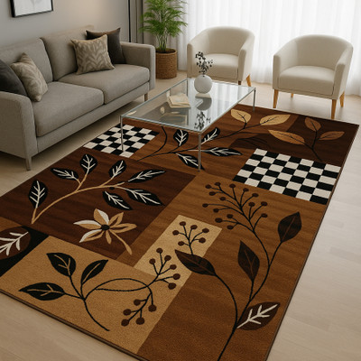 SHAHZADICARPET 152 cm  X 213 cm Acrylic Carpet(Rectangle, Gold)