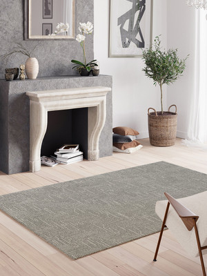 D'Decor Grey Polyester Area Rug(120 cm,  X 170 cm, Rectangle)