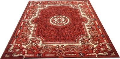 BhCarpet Orange Acrylic, Wool Carpet(5 ft,  X 7 ft, Rectangle)