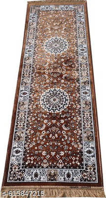 FLOORIFYCARPET 60 cm  X 180 cm Polyester Carpet(Rectangle, Brown)