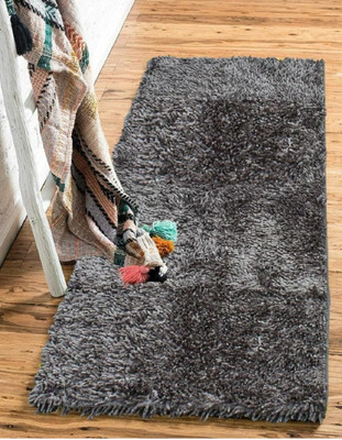 ROSSLYN Polyester Floor Mat(Grey, Large)