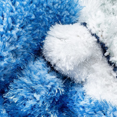 Acarpet Light Blue Polyester Carpet(6 ft,  X 9 ft, Rectangle)