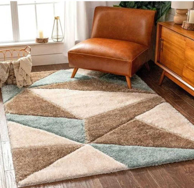 Samjeeda Handloom carpets Yellow Wool Carpet(90 cm,  X 150 cm, Rectangle)