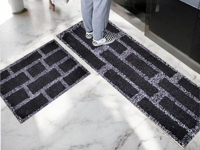 ROUSN 40 cm  X 120 cm Cotton Runner(Rectangle, Black)