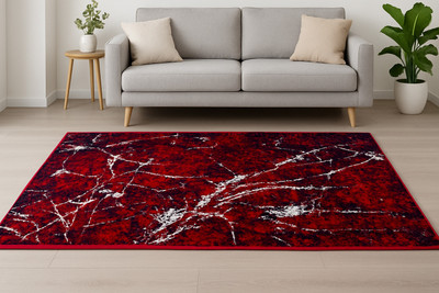 Heritage Knots Red Synthetic Carpet(91 cm,  X 152 cm, Rectangle)