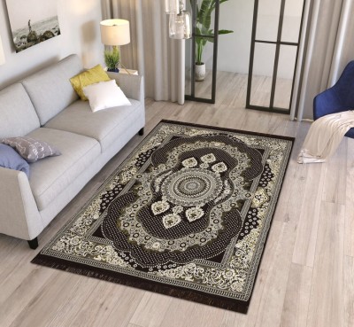 Furnishing Hut Brown Cotton Carpet(4 ft,  X 7 ft, Rectangle)