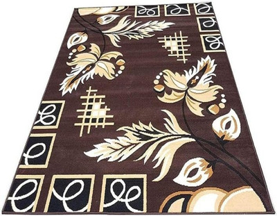 IP FASHION 200 cm  X 290 cm Polyester Carpet(Rectangle, Brown)