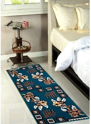 RUGS EXPERTS Blue Acrylic Runner(2 cm,  X 5 cm, Rectangle)